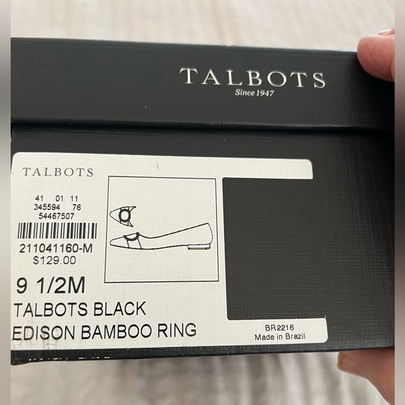 Talbots black Edison flats with bamboo ring - Picture 6 of 6